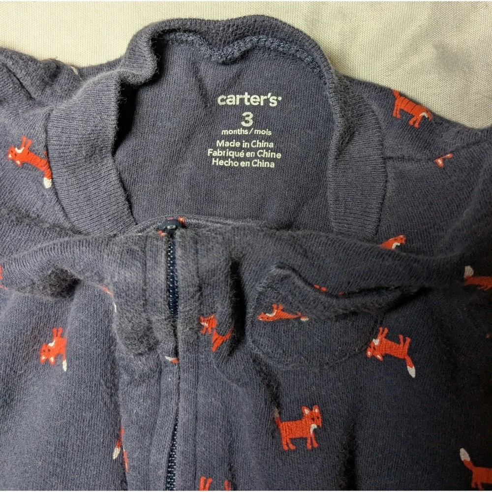 Carter's Boys 3 Months‎ Fox Sleep And Play Romper